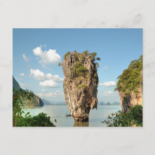 Aussicht von Hügel auf Ko Tapu Island in Thailand Postkarte (Vorderseite)