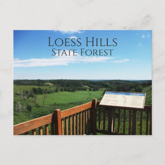 Aussicht von Loess Hills Staat Forest View, Iowa Postkarte (Vorderseite)