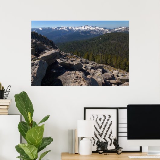 Aussicht von Mitchell Peak auf den Sequoia Nationa Poster (Heimbüro)