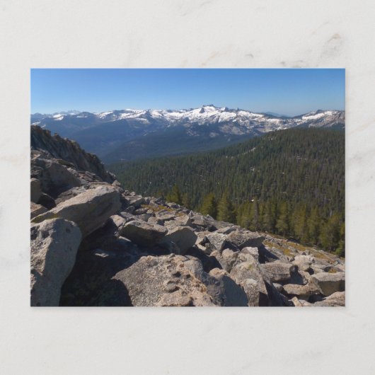 Aussicht von Mitchell Peak auf den Sequoia Nationa Postkarte (Vorderseite)