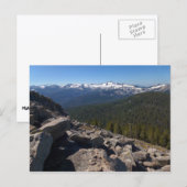 Aussicht von Mitchell Peak auf den Sequoia Nationa Postkarte (Vorne/Hinten)