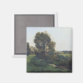 Aussicht von Moncel-sur-Seine, c.1868 Magnet (Vorderseite/Rückseite)