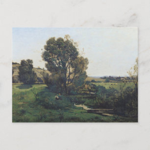 Aussicht von Moncel-sur-Seine, c.1868 Postkarte