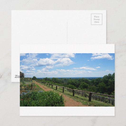 Aussicht von Monticello Postkarte (Vorne/Hinten)