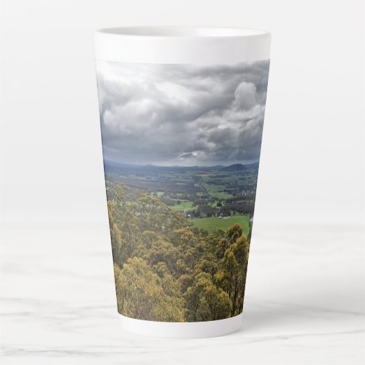 Aussicht von Mount Buninyong Latte Tasse (Vorderseite)