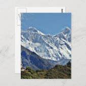 Aussicht von Nepal auf dem Weg zum Berg EVEREST Postkarte (Vorne/Hinten)