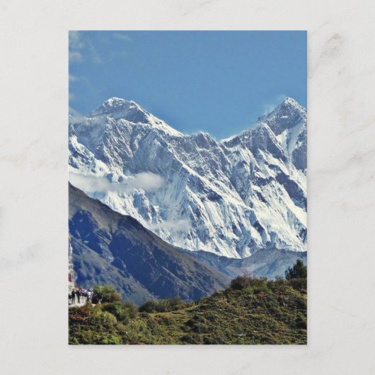 Aussicht von Nepal auf dem Weg zum Berg EVEREST Postkarte (Vorderseite)