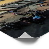 Aussicht von oben auf die bunten Fassaden der Gebä Poster (Ecke)