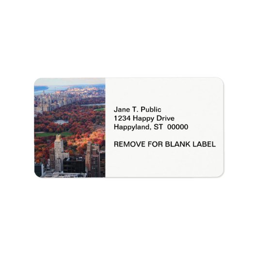 Aussicht von oben: Herbst im Central Park 01 Adressaufkleber (Vorne)