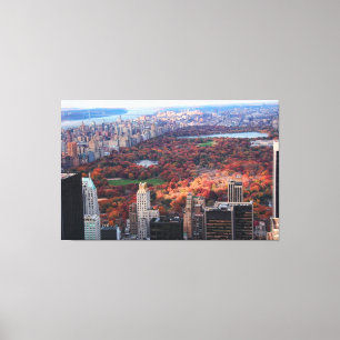 Aussicht von oben: Herbst im Central Park 01 Leinwanddruck