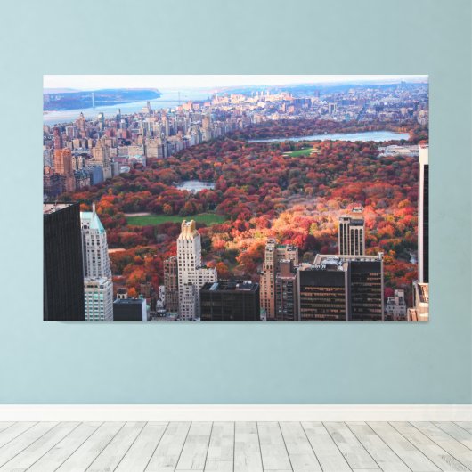 Aussicht von oben: Herbst im Central Park 01 Leinwanddruck (Insitu (Holzboden))