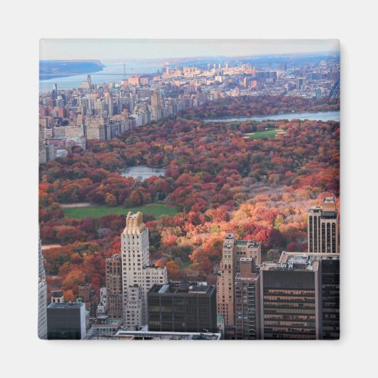 Aussicht von oben: Herbst im Central Park 01 Magnet (Vorne)