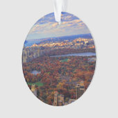 Aussicht von oben: Herbst im Central Park 01 Ornament (Vorderseite)