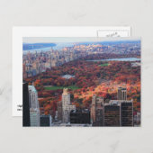 Aussicht von oben: Herbst im Central Park 01 Postkarte (Vorne/Hinten)