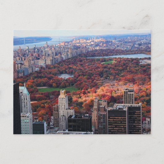 Aussicht von oben: Herbst im Central Park 01 Postkarte (Vorderseite)