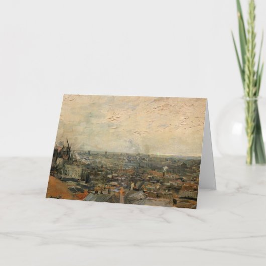 Aussicht von Paris aus Montmartre von Vincent van Karte (Vorderseite)