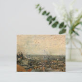 Aussicht von Paris aus Montmartre von Vincent van Postkarte (Stehend Vorderseite)