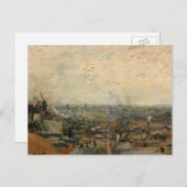 Aussicht von Paris aus Montmartre von Vincent van Postkarte (Vorne/Hinten)