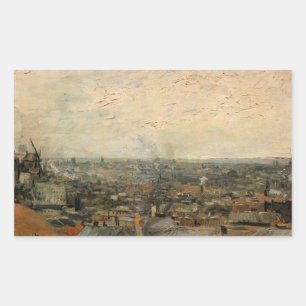Aussicht von Paris aus Montmartre von Vincent van  Rechteckiger Aufkleber