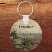 Aussicht von Paris aus Montmartre von Vincent van  Schlüsselanhänger (Vorderseite)