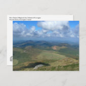 Aussicht von Puy de Dôme Postkarte (Vorne/Hinten)