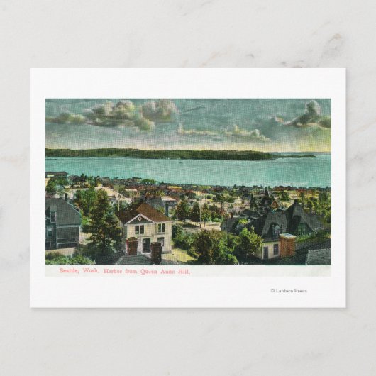 Aussicht von Queen Anne Hill Postkarte (Vorderseite)