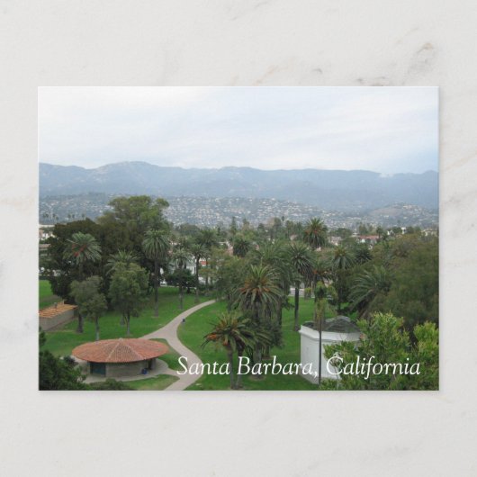 Aussicht von Santa Barbara City Uni Postkarte (Vorderseite)