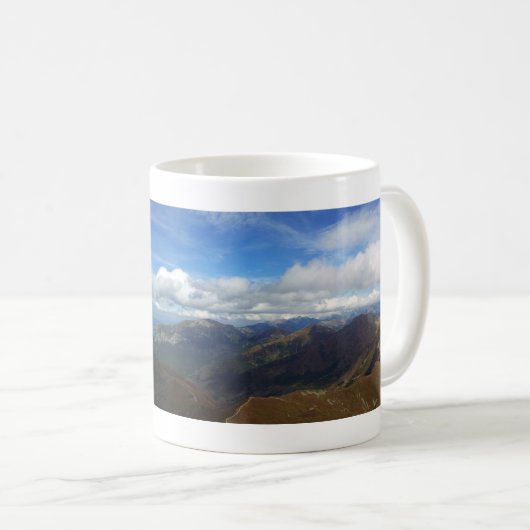 Aussicht von Starorobocianski Wierch Tatras Tasse (VorderseiteRechts)
