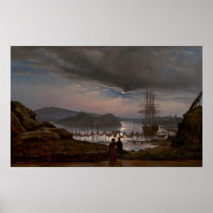 Aussicht von Vaekero bei Christiania von J.C. Dahl Poster