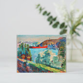 Aussicht von Waldemarsudde über Kvarnholmen Postkarte (Stehend Vorderseite)