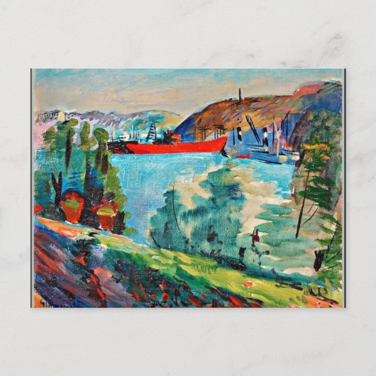 Aussicht von Waldemarsudde über Kvarnholmen Postkarte (Vorderseite)