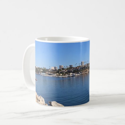 Aussicht von Wedge, Newport Beach, Kalifornien Kaffeetasse (Vorderseite Links)