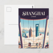 Aussichtsplattform Shanghai Tower China Postkarte (Vorne/Hinten)