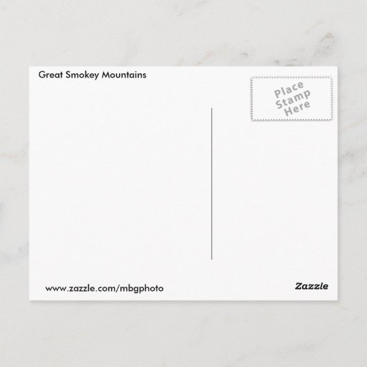 Aussichtsweg Parkplatz Postkarte (Rückseite)