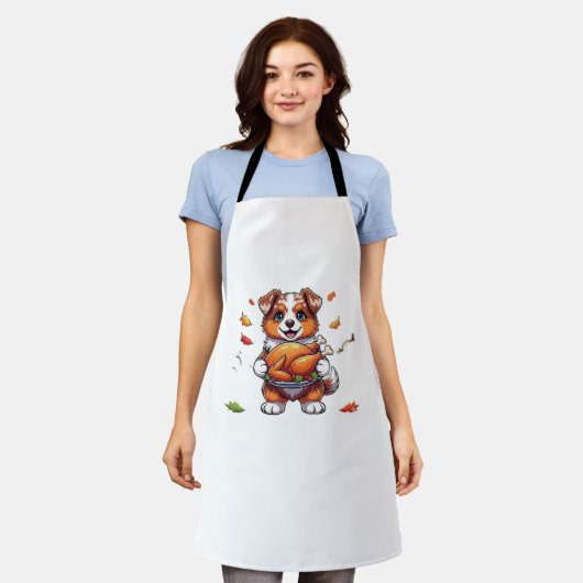 Aussie 178 Erntedank Oversized T - Shirt.png Schürze (Getragen)