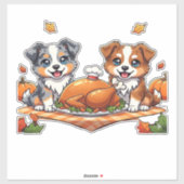 Aussie 184 Thanksgiving Oversized T-Shirt.png Aufkleber (Blatt)