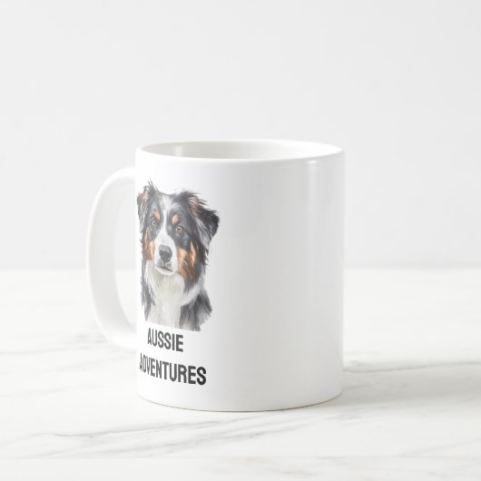 Aussie Adventures - Australian Shepherd Tasse (Vorderseite Links)