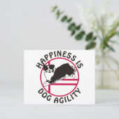 Aussie Agility Happiness Postkarte (Stehend Vorderseite)