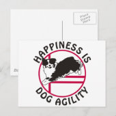 Aussie Agility Happiness Postkarte (Vorne/Hinten)