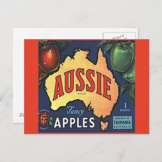 Aussie Apples Postkarte (Vorne/Hinten)