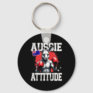 Aussie Attitude Funny Kangaroo Boxing Australia Bo Schlüsselanhänger