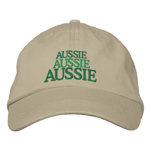 Aussie, Aussie, Aussie, bestickter Hut (Vorderseite)