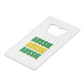 Aussie Aussie Aussie Geldbeutel Flaschenöffner (Rückseite Schrägansicht)