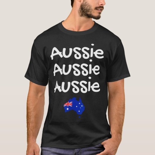 Aussie Aussie Aussie (Oi Oi Oi) Australier T-Shirt (Vorderseite)