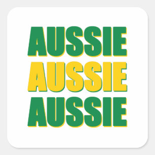 Aussie Aussie Aussie Quadratischer Aufkleber