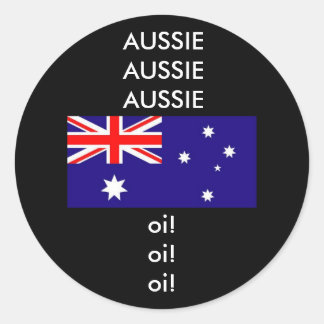 Aussie Aussie Aussie Sport Chant Runder Aufkleber