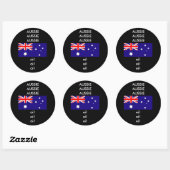Aussie Aussie Aussie Sport Chant Runder Aufkleber (Blatt)