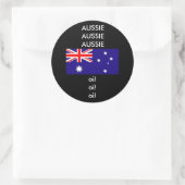 Aussie Aussie Aussie Sport Chant Runder Aufkleber (Tasche)