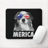 Aussie australian shepherd 4. Juli Merica Mousepad (Mit Mouse)