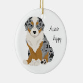 Aussie, Australian Shepherd Christmas Ornament (Rechts)